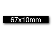wereinaristea EtichetteAutoadesive, 67x10(10x67mm) Carta NERO, adesivo Permanente, angoli a spigolo, per ink-jet, laser e fotocopiatrici, su foglio A4 (210x297mm) BRA3046ne