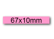 wereinaristea EtichetteAutoadesive, 67x10(10x67mm) Carta ROSA, adesivo Permanente, angoli a spigolo, per ink-jet, laser e fotocopiatrici, su foglio A4 (210x297mm) BRA3046rs