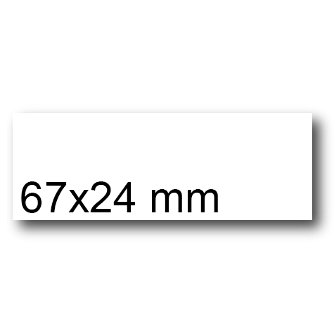 wereinaristea EtichetteAutoadesive, 67x24(24x67mm) Carta BIANCO, adesivo Permanente, angoli a spigolo, per ink-jet, laser e fotocopiatrici, su foglio A4 (210x297mm).