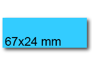 wereinaristea EtichetteAutoadesive, 67x24(24x67mm) Carta AZZURRO, adesivo Permanente, angoli a spigolo, per ink-jet, laser e fotocopiatrici, su foglio A4 (210x297mm) bra3047AZ