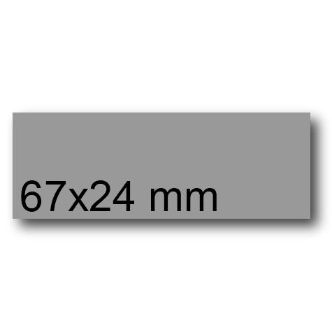 wereinaristea EtichetteAutoadesive, 67x24(24x67mm) Carta GRIGIO, adesivo Permanente, angoli a spigolo, per ink-jet, laser e fotocopiatrici, su foglio A4 (210x297mm).
