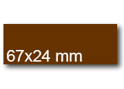 wereinaristea EtichetteAutoadesive, 67x24(24x67mm) Carta MARRONE, adesivo Permanente, angoli a spigolo, per ink-jet, laser e fotocopiatrici, su foglio A4 (210x297mm) BRA3047ma