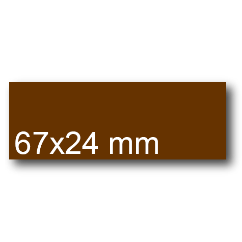 wereinaristea EtichetteAutoadesive, 67x24(24x67mm) Carta MARRONE, adesivo Permanente, angoli a spigolo, per ink-jet, laser e fotocopiatrici, su foglio A4 (210x297mm).