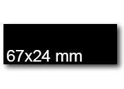 wereinaristea EtichetteAutoadesive, 67x24(24x67mm) Carta NERO, adesivo Permanente, angoli a spigolo, per ink-jet, laser e fotocopiatrici, su foglio A4 (210x297mm) BRA3047ne