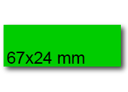 wereinaristea EtichetteAutoadesive, 67x24(24x67mm) Carta VERDE, adesivo Permanente, angoli a spigolo, per ink-jet, laser e fotocopiatrici, su foglio A4 (210x297mm) bra3047VE