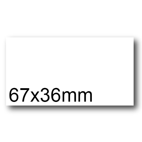 wereinaristea EtichetteAutoadesive, 67x36(36x67mm) Carta BIANCO, adesivo Permanente, angoli a spigolo per ink-jet, laser e fotocopiatrici, su foglio A4 (210x297mm).