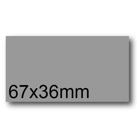 wereinaristea EtichetteAutoadesive, 67x36(36x67mm) Carta GRIGIO, adesivo Permanente, angoli a spigolo, per ink-jet, laser e fotocopiatrici, su foglio A4 (210x297mm).