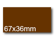 wereinaristea EtichetteAutoadesive, 67x36(36x67mm) Carta MARRONE, adesivo Permanente, angoli a spigolo, per ink-jet, laser e fotocopiatrici, su foglio A4 (210x297mm) BRA3048ma