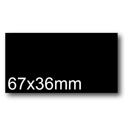 wereinaristea EtichetteAutoadesive, 67x36(36x67mm) Carta NERO, adesivo Permanente, angoli a spigolo, per ink-jet, laser e fotocopiatrici, su foglio A4 (210x297mm).