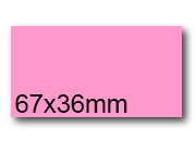 wereinaristea EtichetteAutoadesive, 67x36(36x67mm) Carta ROSA, adesivo Permanente, angoli a spigolo, per ink-jet, laser e fotocopiatrici, su foglio A4 (210x297mm) BRA3048rs