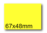 wereinaristea EtichetteAutoadesive, 67x48(48x67mm) Carta GIALLO, adesivo Permanente, angoli a spigolo, per ink-jet, laser e fotocopiatrici, su foglio A4 (210x297mm).