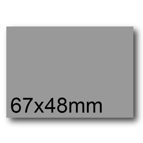 wereinaristea EtichetteAutoadesive, 67x48(48x67mm) Carta GRIGIO, adesivo Permanente, angoli a spigolo, per ink-jet, laser e fotocopiatrici, su foglio A4 (210x297mm).