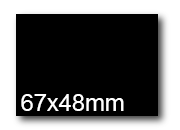 wereinaristea EtichetteAutoadesive, 67x48(48x67mm) Carta NERO, adesivo Permanente, angoli a spigolo, per ink-jet, laser e fotocopiatrici, su foglio A4 (210x297mm) BRA3049ne