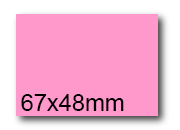wereinaristea EtichetteAutoadesive, 67x48(48x67mm) Carta ROSA, adesivo Permanente, angoli a spigolo, per ink-jet, laser e fotocopiatrici, su foglio A4 (210x297mm) BRA3049rs