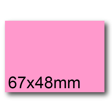 wereinaristea EtichetteAutoadesive, 67x48(48x67mm) Carta ROSA, adesivo Permanente, angoli a spigolo, per ink-jet, laser e fotocopiatrici, su foglio A4 (210x297mm).