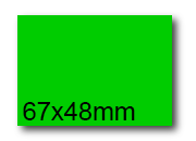 wereinaristea EtichetteAutoadesive, 67x48(48x67mm) Carta VERDE, adesivo Permanente, angoli a spigolo, per ink-jet, laser e fotocopiatrici, su foglio A4 (210x297mm) bra3049VE