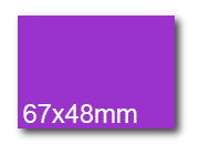 wereinaristea EtichetteAutoadesive, 67x48(48x67mm) Carta VIOLA, adesivo Permanente, angoli a spigolo, per ink-jet, laser e fotocopiatrici, su foglio A4 (210x297mm) BRA3049vi