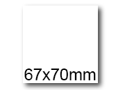 wereinaristea EtichetteAutoadesive, 67x70(70x67mm) Carta BIANCO, adesivo Permanente, angoli a spigolo, per ink-jet, laser e fotocopiatrici, su foglio A4 (210x297mm) bra3050