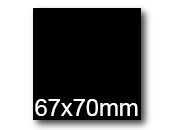 wereinaristea EtichetteAutoadesive, 67x70(70x67mm) Carta NERO, adesivo Permanente, angoli a spigolo, per ink-jet, laser e fotocopiatrici, su foglio A4 (210x297mm).