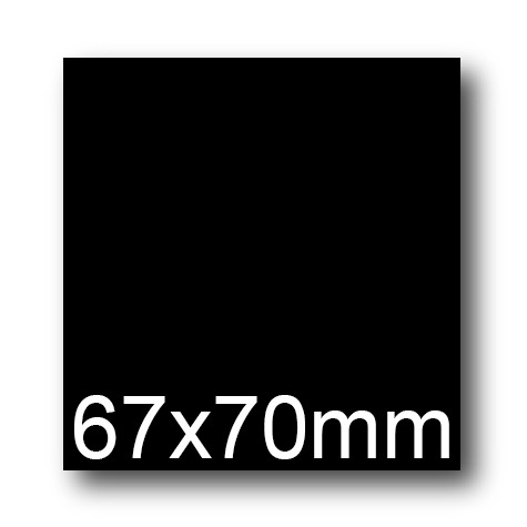 wereinaristea EtichetteAutoadesive, 67x70(70x67mm) Carta NERO, adesivo Permanente, angoli a spigolo, per ink-jet, laser e fotocopiatrici, su foglio A4 (210x297mm).