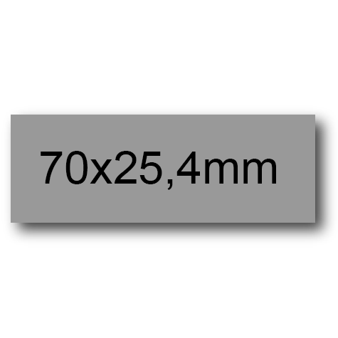 wereinaristea EtichetteAutoadesive, 70x25,4(25,4x70mm) Carta GRIGIO, adesivo Permanente, angoli a spigolo, per ink-jet, laser e fotocopiatrici, su foglio A4 (210x297mm).