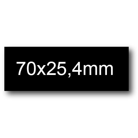 wereinaristea EtichetteAutoadesive, 70x25,4(25,4x70mm) Carta NERO, adesivo Permanente, angoli a spigolo, per ink-jet, laser e fotocopiatrici, su foglio A4 (210x297mm).
