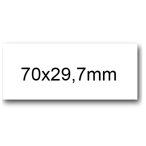 wereinaristea EtichetteAutoadesive, 70x29,7(29,7x70mm) Carta BIANCO, adesivo Permanente, angoli a spigolo, per ink-jet, laser e fotocopiatrici, su foglio A4 (210x297mm).