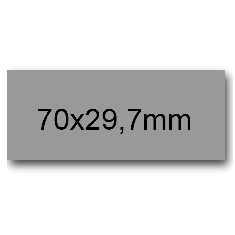 wereinaristea EtichetteAutoadesive, 70x29,7(29,7x70mm) Carta GRIGIO, adesivo Permanente, angoli a spigolo, per ink-jet, laser e fotocopiatrici, su foglio A4 (210x297mm).