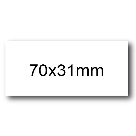 wereinaristea EtichetteAutoadesive, 70x31(31x70mm) Carta BIANCO, adesivo Permanente, angoli a spigolo, per ink-jet, laser e fotocopiatrici, su foglio A4 (210x297mm).