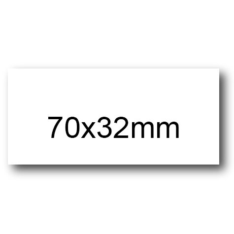 wereinaristea EtichetteAutoadesive, 70x32(32x70mm) Carta BIANCO, adesivo Permanente, angoli a spigolo, per ink-jet, laser e fotocopiatrici, su foglio A4 (210x297mm).