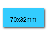 wereinaristea EtichetteAutoadesive, 70x32(32x70mm) Carta AZZURRO, adesivo Permanente, angoli a spigolo, per ink-jet, laser e fotocopiatrici, su foglio A4 (210x297mm) bra3057AZ