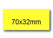 wereinaristea EtichetteAutoadesive, 70x32(32x70mm) Carta GIALLO, adesivo Permanente, angoli a spigolo, per ink-jet, laser e fotocopiatrici, su foglio A4 (210x297mm) bra3057GI