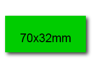 wereinaristea EtichetteAutoadesive, 70x32(32x70mm) Carta VERDE, adesivo Permanente, angoli a spigolo, per ink-jet, laser e fotocopiatrici, su foglio A4 (210x297mm).