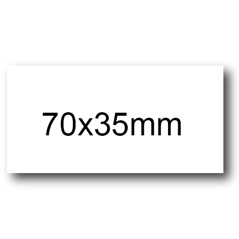 wereinaristea EtichetteAutoadesive, 70x35(35x70mm) Carta BIANCO, adesivo Permanente, angoli a spigolo, per ink-jet, laser e fotocopiatrici, su foglio A4 (210x297mm).