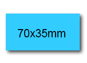 wereinaristea EtichetteAutoadesive, 70x35(35x70mm) Carta AZZURRO, adesivo Permanente, angoli a spigolo, per ink-jet, laser e fotocopiatrici, su foglio A4 (210x297mm) bra3059AZ
