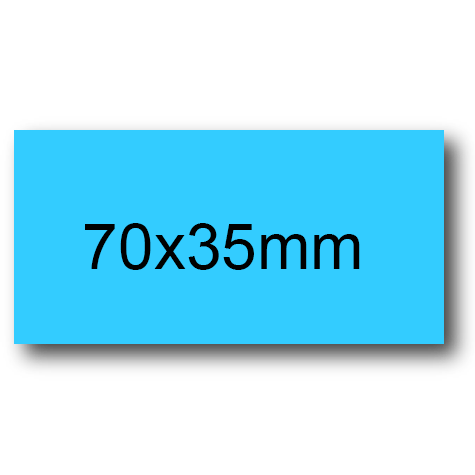 wereinaristea EtichetteAutoadesive, 70x35(35x70mm) Carta AZZURRO, adesivo Permanente, angoli a spigolo, per ink-jet, laser e fotocopiatrici, su foglio A4 (210x297mm).