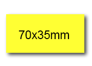 wereinaristea EtichetteAutoadesive, 70x35(35x70mm) Carta GIALLO, adesivo Permanente, angoli a spigolo, per ink-jet, laser e fotocopiatrici, su foglio A4 (210x297mm) bra3059GI