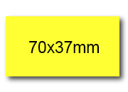 wereinaristea EtichetteAutoadesive, 70x37(37x70mm) Carta GIALLO, adesivo Permanente, angoli a spigolo, per ink-jet, laser e fotocopiatrici, su foglio A4 (210x297mm) bra3061GI