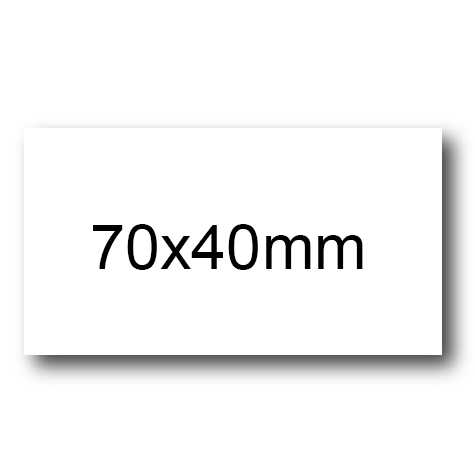 wereinaristea EtichetteAutoadesive, 70x40(40x70mm) Carta BIANCO, adesivo Permanente, angoli a spigolo, per ink-jet, laser e fotocopiatrici, su foglio A4 (210x297mm).