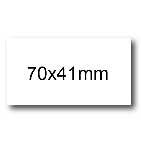 wereinaristea EtichetteAutoadesive, 70x41(41x70mm) Carta BIANCO, adesivo Permanente, angoli a spigolo, per ink-jet, laser e fotocopiatrici, su foglio A4 (210x297mm).