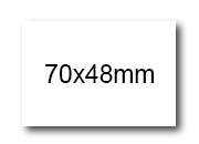 wereinaristea EtichetteAutoadesive, 70x48(48x70mm) Carta BIANCO, adesivo Permanente, angoli a spigolo, per ink-jet, laser e fotocopiatrici, su foglio A4 (210x297mm) bra3066