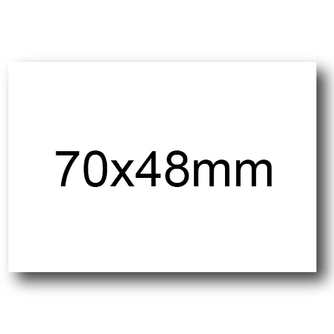 wereinaristea EtichetteAutoadesive, 70x48(48x70mm) Carta BIANCO, adesivo Permanente, angoli a spigolo, per ink-jet, laser e fotocopiatrici, su foglio A4 (210x297mm).