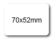 wereinaristea EtichetteAutoadesive, 70x52(52x70mm) Carta BIANCO, adesivo Permanente, angoli arrotondati, per ink-jet, laser e fotocopiatrici, su foglio A4 (210x297mm) bra3069
