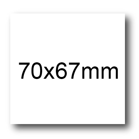wereinaristea EtichetteAutoadesive, 70x67(67x70mm) Carta BIANCO, adesivo Permanente, angoli a spigolo, per ink-jet, laser e fotocopiatrici, su foglio A4 (210x297mm).
