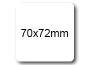 wereinaristea EtichetteAutoadesive, 70x72mm BIANCO, angoli ARROTONDATI, adesivo Permanente, per ink-jet, laser e fotocopiatrici, su foglio A4 (210x297mm),  (72x70mm) bra3075