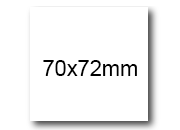 wereinaristea EtichetteAutoadesive, carta, 70x72mm BIANCO, angoli a SPIGOLO, adesivo Permanente, per ink-jet, laser e fotocopiatrici, su foglio A4 (210x297mm),  (72x70mm) bra3076