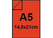 carta Cartoncino SirioFedrigoni. ARANCIO-PALAOS. a5. 220gr Formato a5 (14,8x21cm), 220grammi x mq.