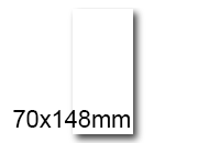 wereinaristea EtichetteAutoadesive, 70x148(148x70mm) Carta BIANCO, adesivo Permanente, angoli a spigolo, per ink-jet, laser e fotocopiatrici, su foglio A4 (210x297mm) bra3078