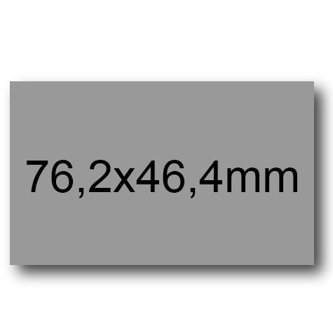 wereinaristea EtichetteAutoadesive, 76,2x46,4(46,4x76,2mm) Carta GRIGIO, adesivo Permanente, angoli arrotondati, per ink-jet, laser e fotocopiatrici, su foglio A4 (210x297mm).