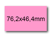 wereinaristea EtichetteAutoadesive, 76,2x46,4(46,4x76,2mm) Carta ROSA, adesivo Permanente, angoli arrotondati, per ink-jet, laser e fotocopiatrici, su foglio A4 (210x297mm).